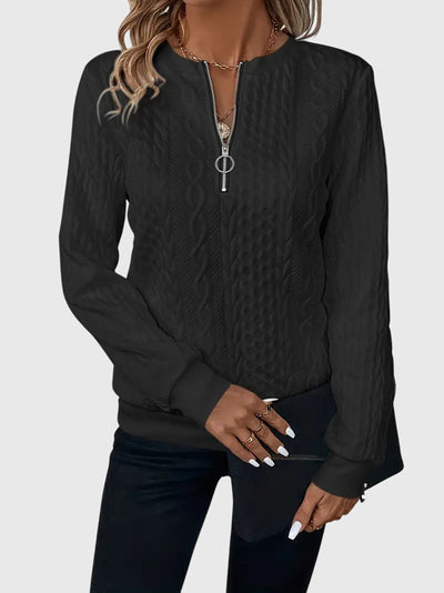 Nora™ | Sweter z zamkiem błyskawicznym