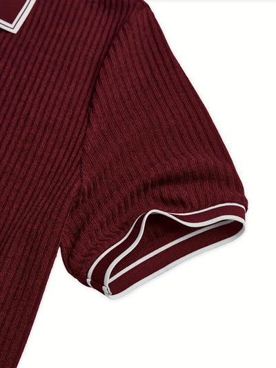 Śniegomir – Eleganckie polo z kontrastowym kołnierzykiem