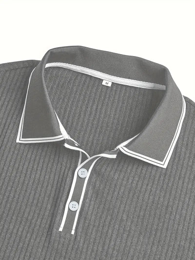 Śniegomir – Eleganckie polo z kontrastowym kołnierzykiem